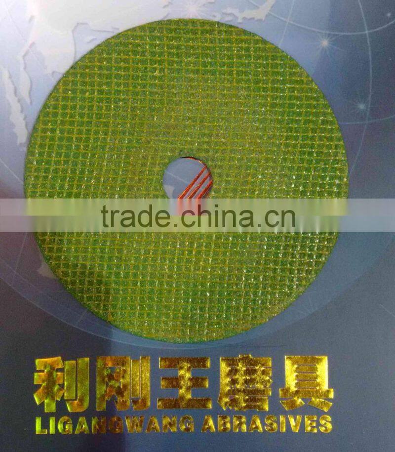 484 4inch reinforced fiber cutting disc 107mm GREEN ABRASIVE CUTTING DISC