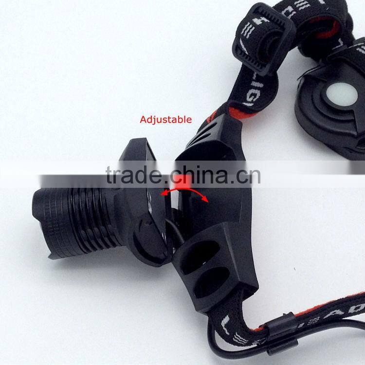POPPAS T20 ZOOM adjustable high powerful led flashlight headlamp led