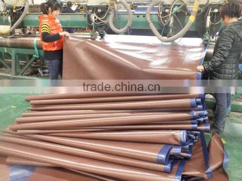 TARPAULIN IN WOVEN FABRIC BLUE/ORANGE FACTORY BEST SELL 3 FEET ALUMINUM GROMMETS ANTI-AGING TEAR-RESISTANT WHOLESALE CHINA