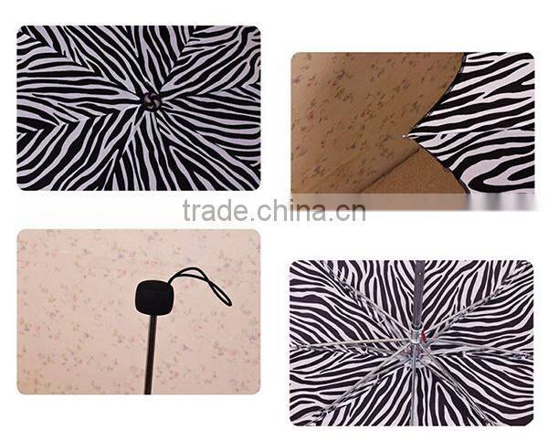 Zebra print pongee waterproof fabric fashion umbrella pongee fabric for women