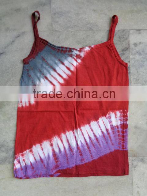 hand printed ladies t-shirts for summer from india tie dye model