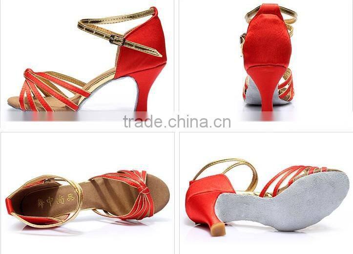 2016 Wholesale ballroom latin dance shoes women high heel salsa dance shoes for sale