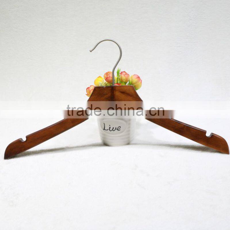 QingDa factory Hot Sale wooden craft coat hangers for display