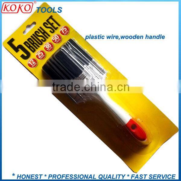 plastic handle plastic ferrule pure natural bristles BBQ brush