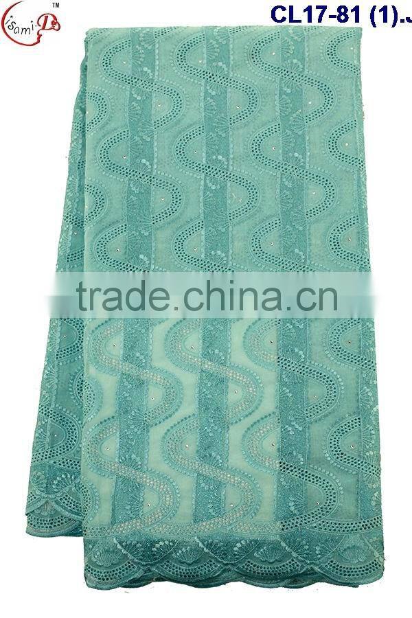 CL17-81 100% cotton guipure swiss voile lace fabric for women dress on sale on dinner party