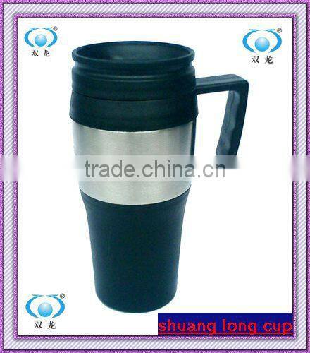 promotional 16OZ travel mug plastic cup with screw on lid