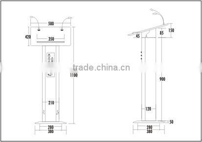 ITC T-6236 Series Internal Sound Amplifier Church Rostrum with Speaker