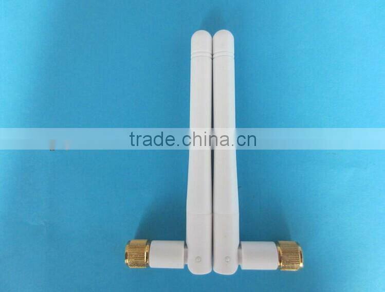 White wifi router antenna 2.4g USB wifi antenna with RP-SMA