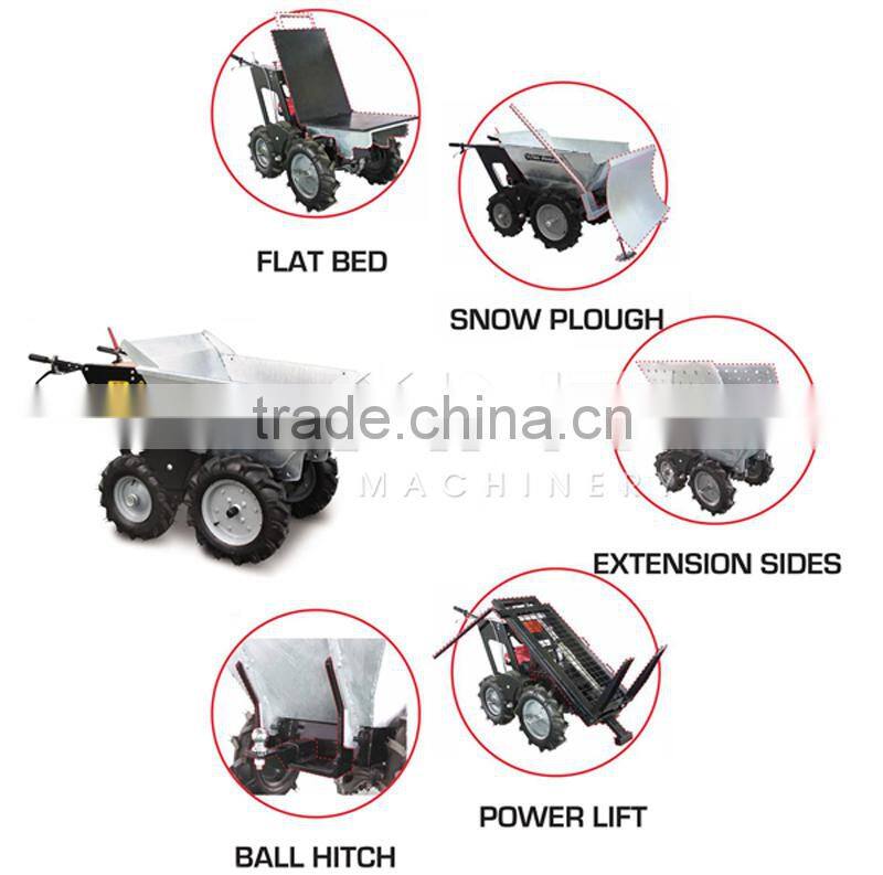BY250 garden tracked power barrow 250kg loading power barrow