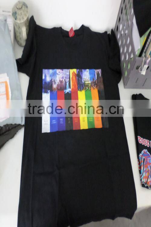 digital inkjet flatbed eco-solvent any color t-shirt printer, color no fade