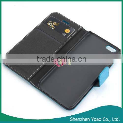 Hot Sell Credit Card Wallet Case for iPhone 6 4.7 Inch Blue