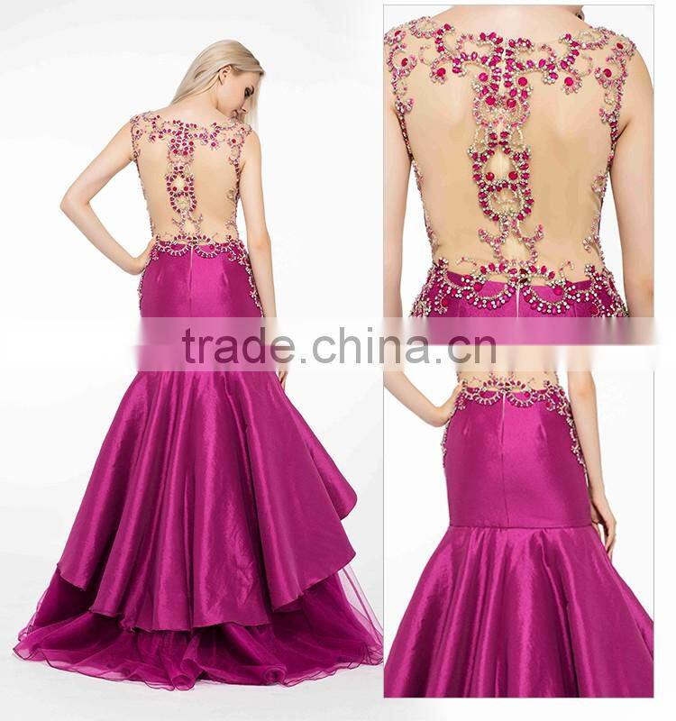 Newest Simple Extra Long Purple Wedding Dress