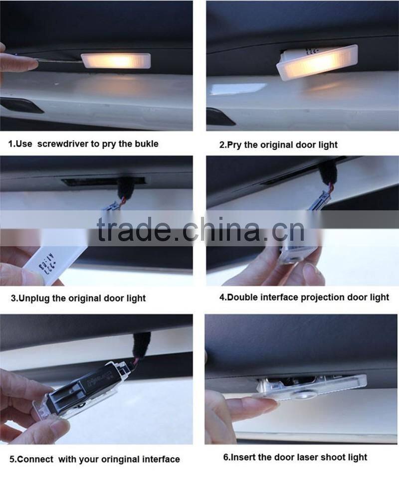 1 Pair Car LED Shadow Light Front Door Laser Shoot Lamp For Porsche Cayenne 911 Boster Cayman Macan S3 S4