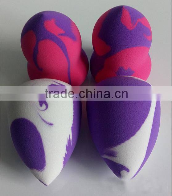 Many colour stripe non-latex cosmetic sponge cosmetic powder puff for blender