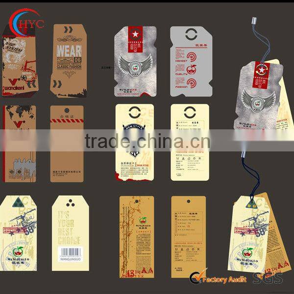 high grade printed personal hang tags for private company