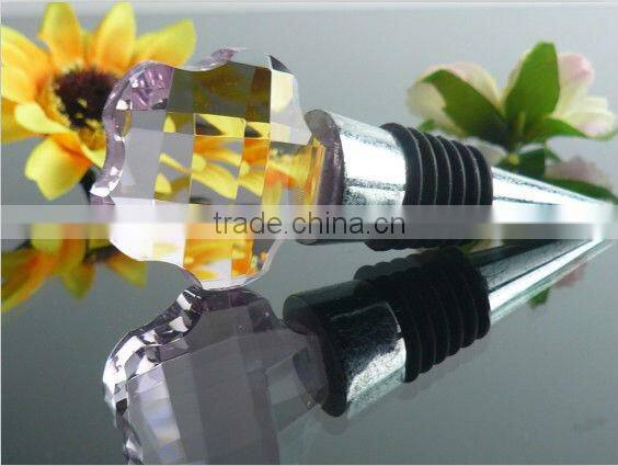 Wholesale high quality decorative crystal ball wine stopper