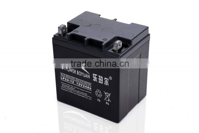 CE ROHS 12v 24ah Battery Rechargeable Emergency Light Batteries