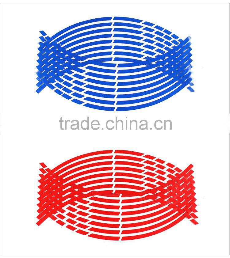 Reflective wheel stickers for motorcycle rim stripes 18 inches decoration