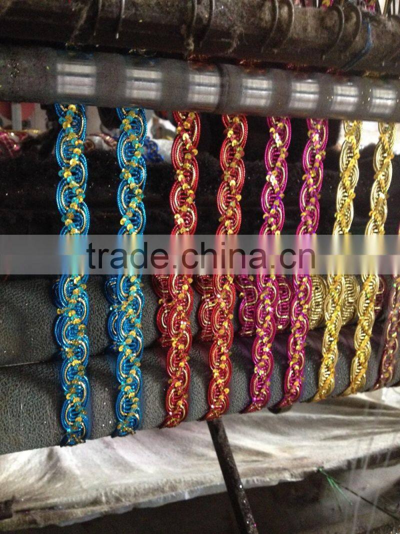 gold sequins decorative braid lace ribbon trim sew on dress