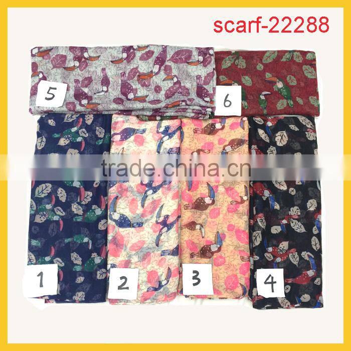fashion print 100% polyester scarf in big size of 110*190cm
