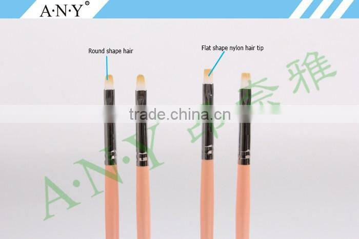 ANY Wood Handle UV Gel Brush For Nail Polish Double-colored Nylon Hair