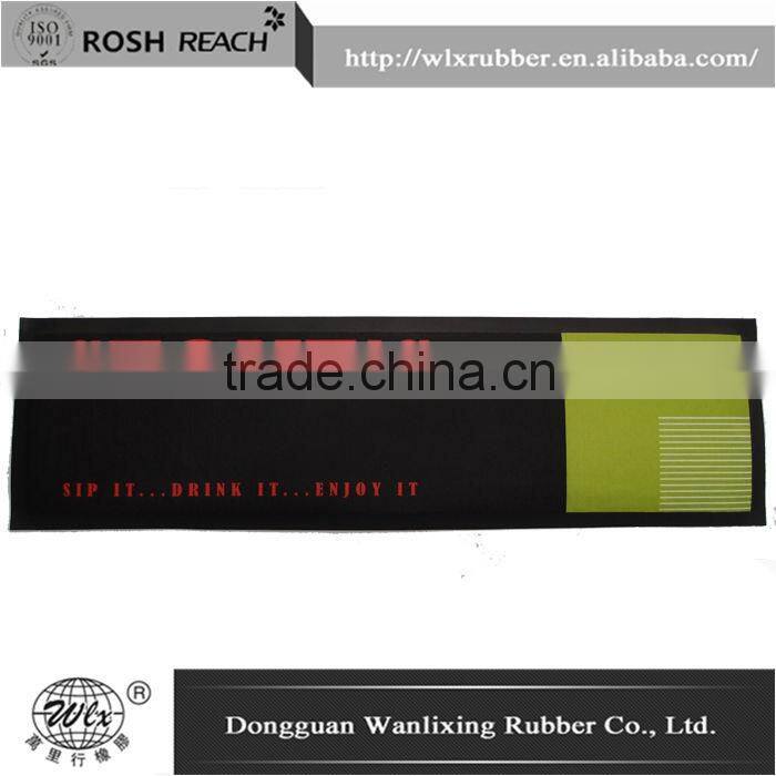 Custom absorbtion wool anti skid rubber bee bar mat