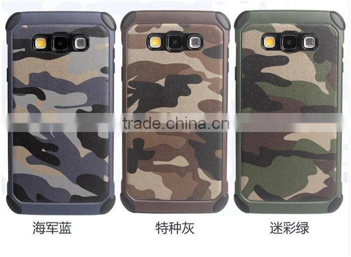 2 in 1 Army Camo Camouflage Armor Hybrid case For Galaxy E7 E5 A7100
