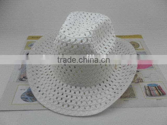 Zhejiang manufacture First Grade cool design straw cowboy hat