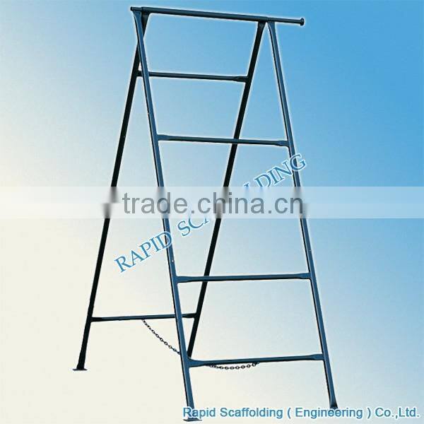 Folding "A" trsetle frame scaffolding