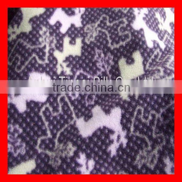 Printed Poly Spandex Fleece Fabric