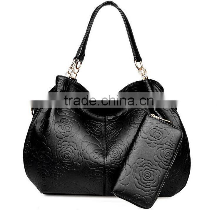 Soft Rose Tote Bag Metal Chain Connected Shoulder Strap Famous Designer Handbag