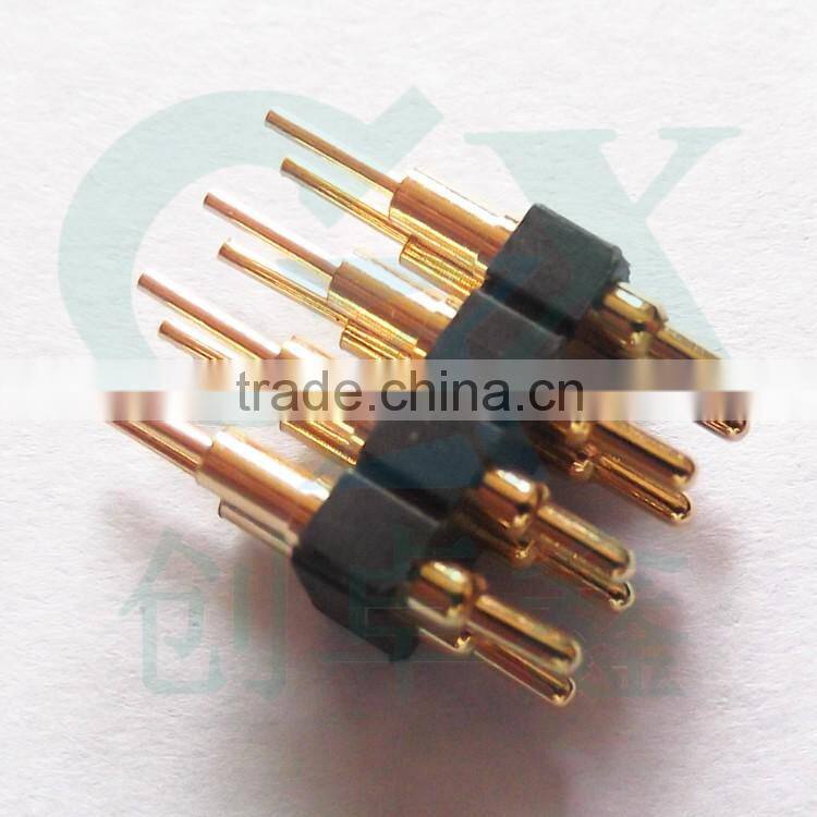 male gender two row 6pin connector pogo pin connector for PCB application