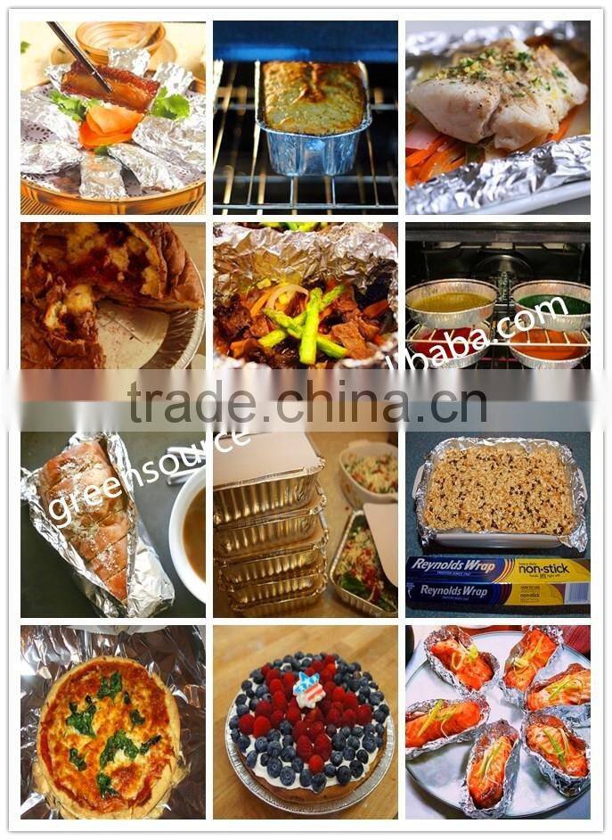 Disposable aluminium foil container for lid