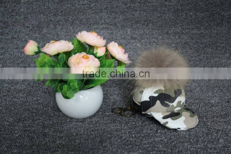 Genuine Real Raccoon Fur multicolour Pom Pom for Hat keyring/bag keyring