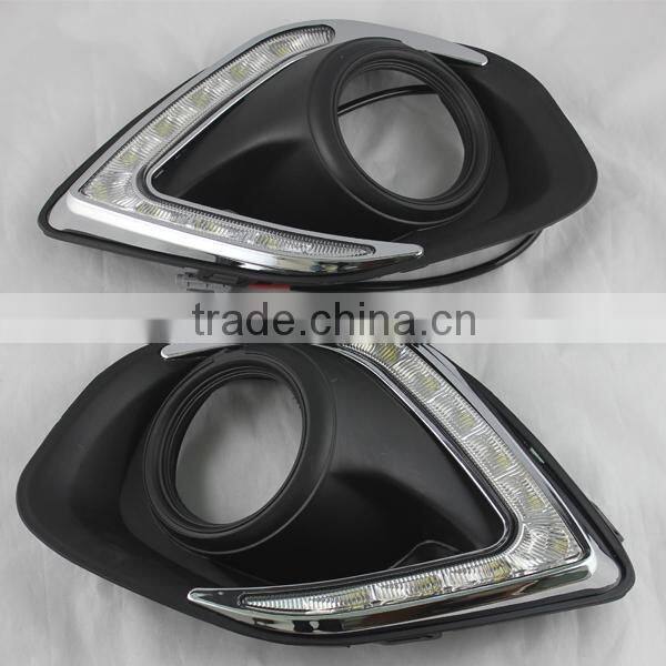 fog lamp cover white led drl yellow turn signal light for mitsubishi asx led daytime running light