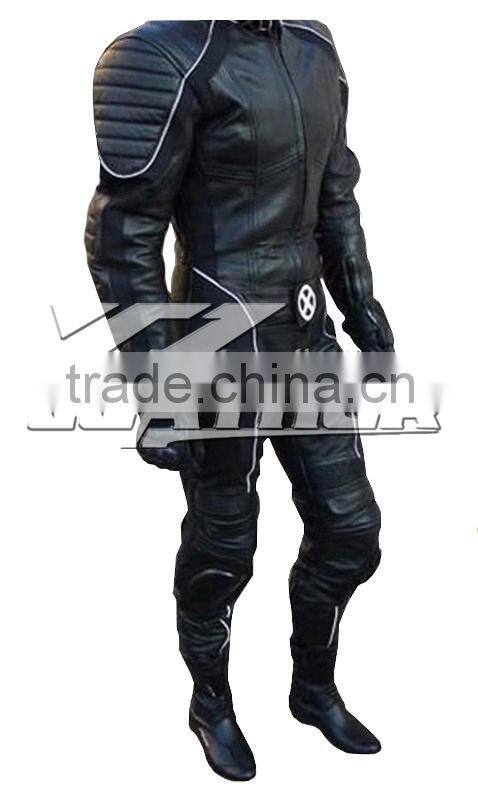 High Profile Leather Motorbike Suite with Complete CE Armour Back