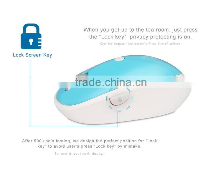 USB Wireless optical mouse with mute/ screen lock function