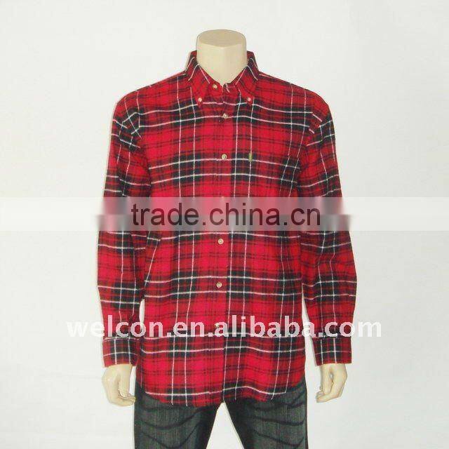 Latest Men's 100% cotton urban casual long sleeve Italy style flannel shirt