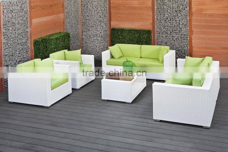 Modern Patio Wicker Rattan Outdoor Garden Sofa Set Furniture(1.2mm Alu frame powder coated + anti UV PE rattan)