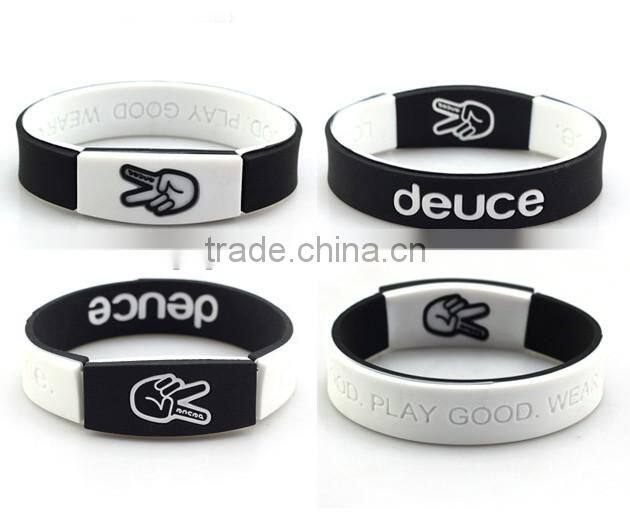 power negative ion 2 layers silicone wristband