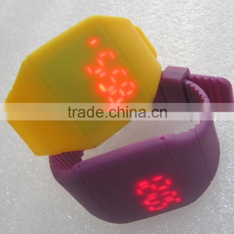 2016 Unisex soft silicone touch screen led watch colors silicone rubber band watch