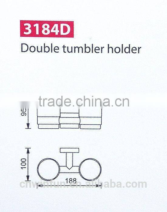 Double Solid Brass Chrome Finish tumbler holder,Bathroom Hardware Product,Bathroom Accessories FM-3184D