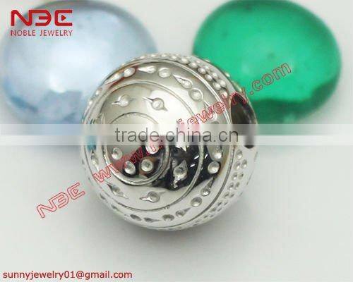 925 silver bead necklace with AAA zircon stone