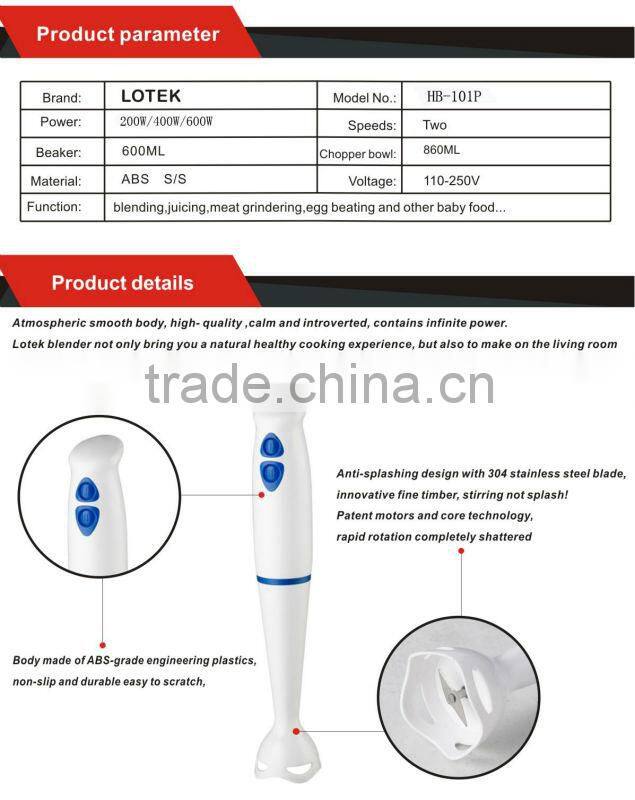 DC Motor Stick Hand Blender