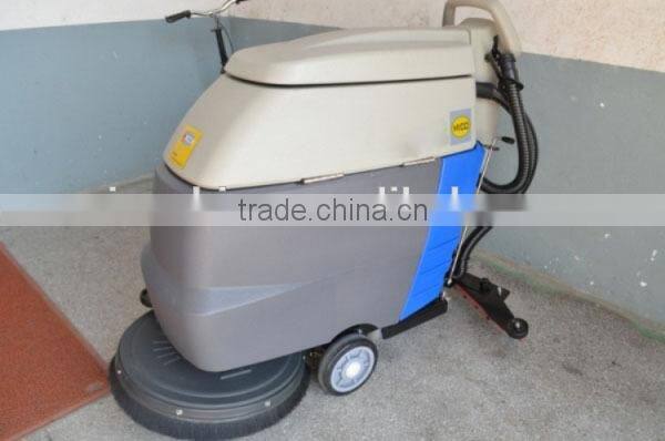 Fully automatic dual brush floor scrubber machine