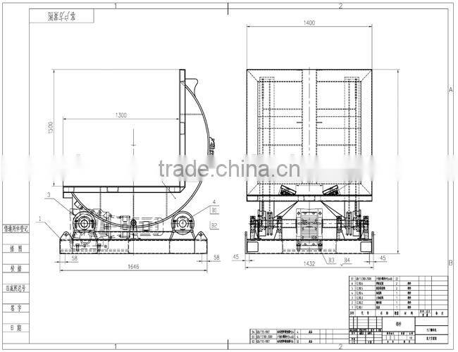 Steel coil tilter for tilting coil 0-90 degree