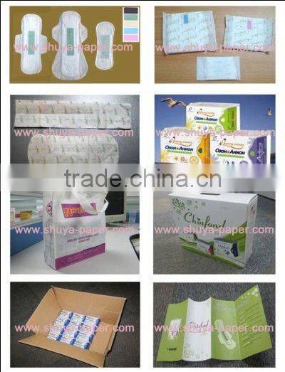 155mm Popular Lady Menstrual pads with anion chip