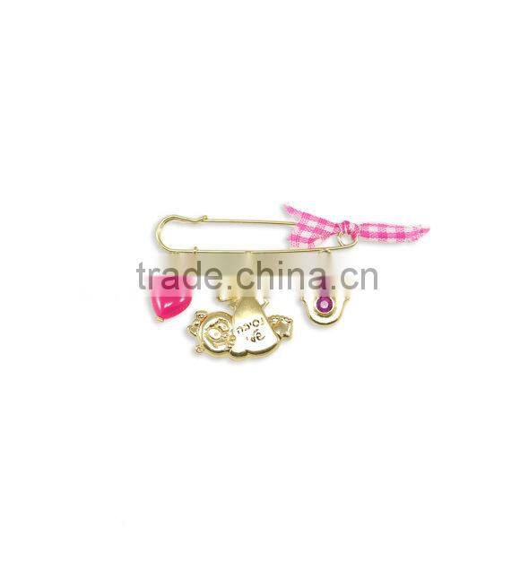 Baby Girl Newborn Gift carriage pin My Princess Hamsa Evil Eye Protect Gemstone crystal Jewelry