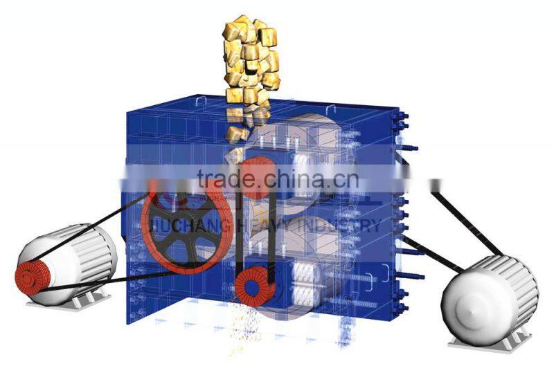 Hot selling industrial rock crusher / Fine roller crusher/Trip Roller Crusher with low cost