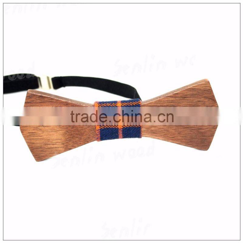 Fashionable most popular china customized wooden bow tie box